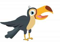 large toucan parrot animation