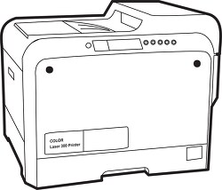 laser printer black outline clipart