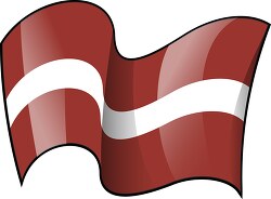 Latvia wavy country flag clipart