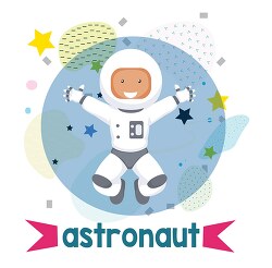 learning to read pictures and word astronaut
