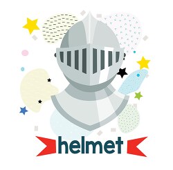 learning to read pictures and word helmet