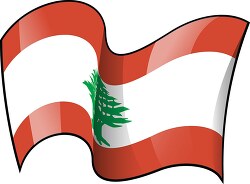 lebanon wavy country flag clipart