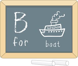 letter alphabet chalkboard b boat clipart