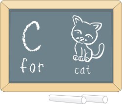 letter alphabet chalkboard c cat clipart