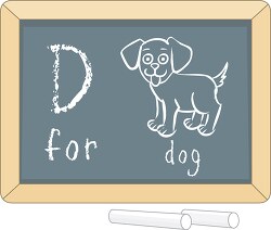 letter alphabet chalkboard d dog clipart
