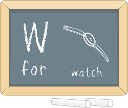 letter alphabet chalkboard w watch clipart