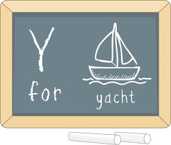 letter alphabet chalkboard y yacht clipart