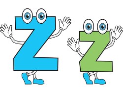 letter alphabet z upper lower case cartoon