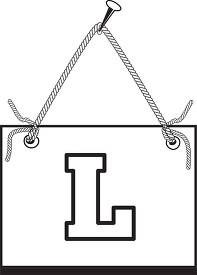 letter L hanging on board