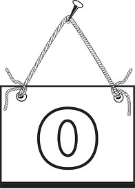 letter O hanging on board