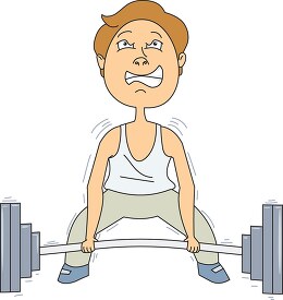lifting weights cartoon 01