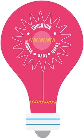 light bulb education teach love inspire clipart