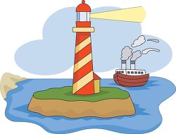 lighthouse helps navigation of boats