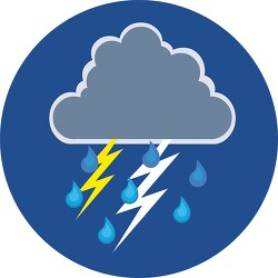 lightning rain weather icon clipart 218