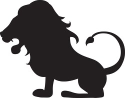 lion showing teeth silhouette