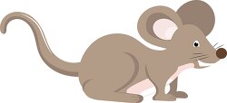 little brown smiling mouse clipart