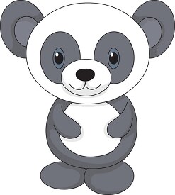 little panda bear cartoon character clipart