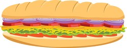 long baguette sandwich clipart