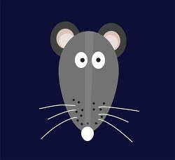 long faced mouse with big yes vector clipart