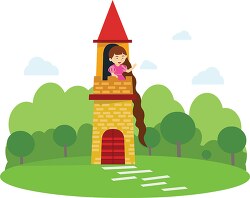 long-hair-princess-on-tower-fairy-tales-clipart