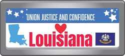 louisiana state license plate with motto clipart