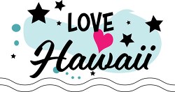 Love Hawaii Logo Clipart