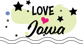 Love Iowa Logo Clipart