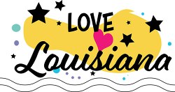 Love Louisiana Logo Clipart