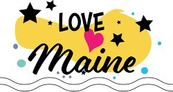 Love Maine Logo Clipart