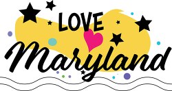 Love Maryland Logo Clipart