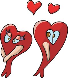 loving hearts cartoon clipart