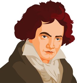 ludwig beethoven composer pianist clipart