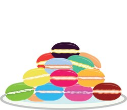 macaroons sorted colors on plate