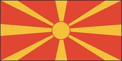 Macedonia flag flat design clipart