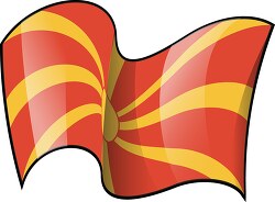 Macedonia wavy country flag clipart