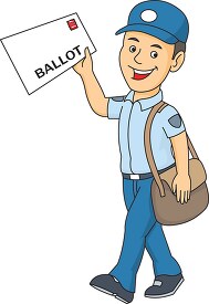 mail carrier delivering election ballot
