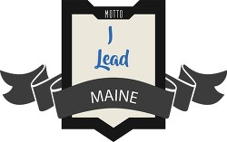 maine state motto clipart image