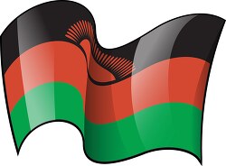 Malawi wavy country flag clipart