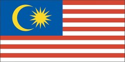 Malaysia flag flat design clipart