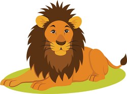 male african lion with large mane clipart