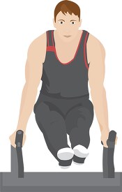 male gymnast on pommel horse clipart 310