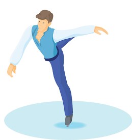male ice skater clipart