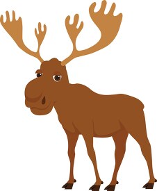 male moose broad flat antlers clipart