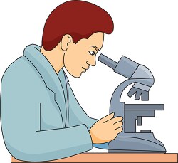 male studentlooking into microscope 10