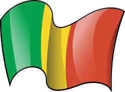 mali wavy country flag clipart