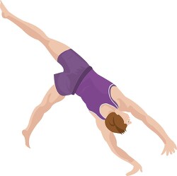 man performing floor gymnastics exercise clipart 312