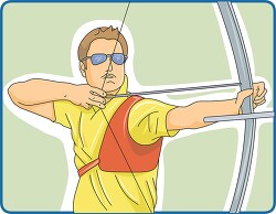 man with sunglasses and a bow and arrow