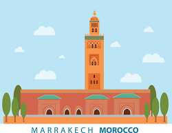 marrakech koutoubia mosque morocco graphic image clipart