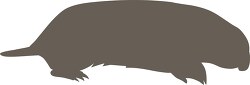 marsupial mole silhouette clipart