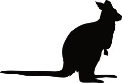 marsupial wallaby silhouette clipart